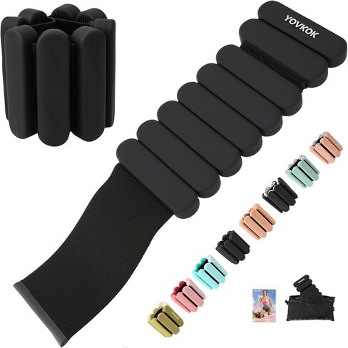 أوزان الكاحل للنساء والرجال، مجموعة أوزان معصم من السيليكون مكونة من قطعتين - أوزان للساق/أوزان للذراع قابلة للارتداء مثالية للتمرين في صالة الألعاب الرياضية المنزلية، والجري، واليوجا، والبيلاتس، والتمارين الرياضية، وتدريبات القوة in Kuwait