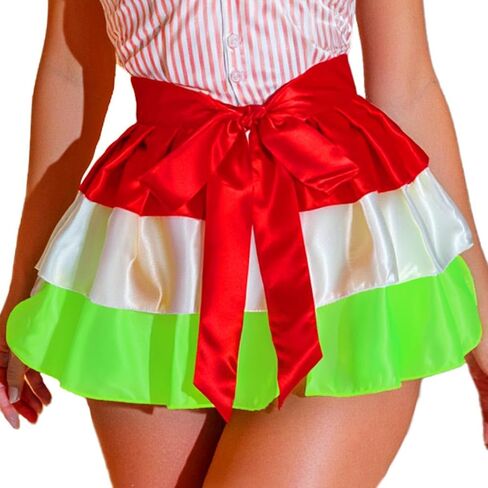 TWINKLEDE Christmas Tutu Skirt Tie-on Bustle Costume Skirt Festival Xmas Tutus for Women in Kuwait