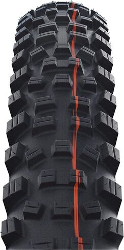 Schwalbe - Hans Dampf All Terrian وجميع إطارات الدراجة القابلة للطي بدون أنابيب MTB | 29×2.35 | خط التطور، أديكس سوفت، سوبر تريل | أسود/تان in Saudi Arabia