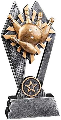 Express Medals (1-3-5 Pack) of 7 inch Sun Ray Resin Bowling Trophy Award with Engraved Personalized Plate SR103 in Saudi Arabia