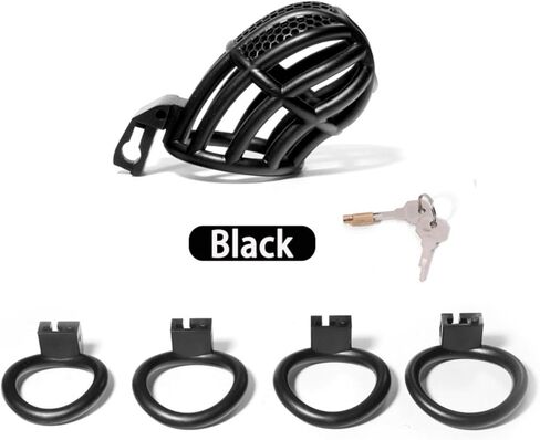 Mesh Honeycomb Breathable Cage for Men's Sports, a Must-Have Accessory for Fitness and Bodybuilding, with 4 Fixed carabiners (40mm/43mm/44mm/46mm) (Black, L) in Saudi Arabia