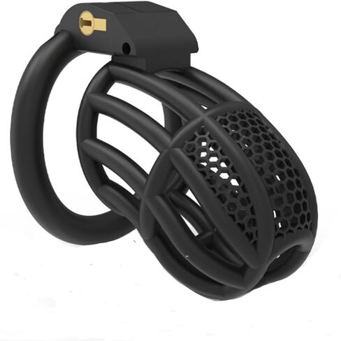 Mesh Honeycomb Breathable Cage for Men's Sports, a Must-Have Accessory for Fitness and Bodybuilding, with 4 Fixed carabiners (40mm/43mm/44mm/46mm) (Black, L) in Saudi Arabia