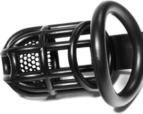 Mesh Honeycomb Breathable Cage for Men's Sports, a Must-Have Accessory for Fitness and Bodybuilding, with 4 Fixed carabiners (40mm/43mm/44mm/46mm) (Black, L) in Saudi Arabia