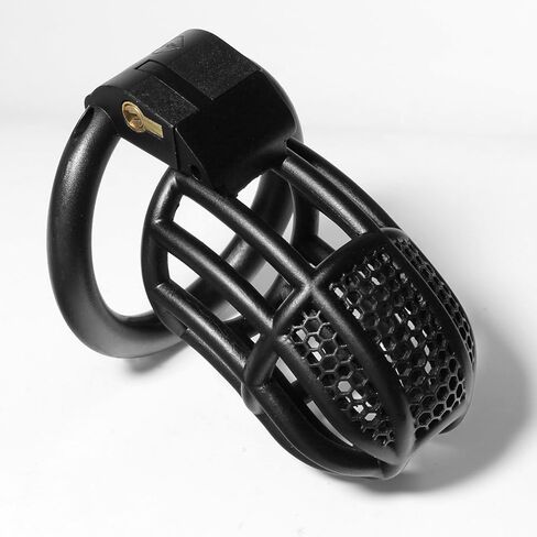 Mesh Honeycomb Breathable Cage for Men's Sports, a Must-Have Accessory for Fitness and Bodybuilding, with 4 Fixed carabiners (40mm/43mm/44mm/46mm) (Black, L) in Saudi Arabia