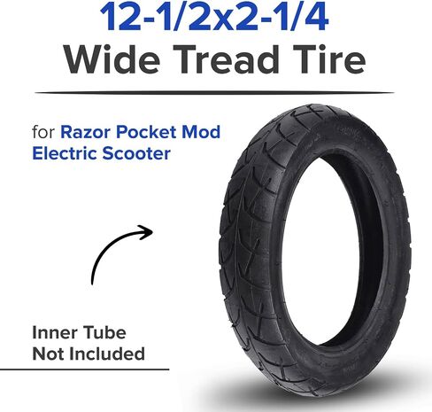 إطار مداس عريض 12-1/2x2-1/4 من AlveyTech لسكوتر الحلاقة الكهربائي وSport Mod - (57-203/62-203) إطار عريض هوائي KF821 من أجل الثبات والجر in Saudi Arabia