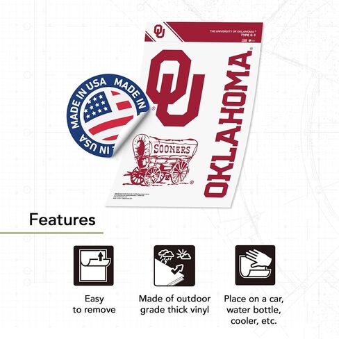 Desert Cactus The University of Oklahoma Sticker Sooners Vinyl Decals Laptop Water Bottle Car Scrapbook T5 (Type 5-1) in Saudi Arabia