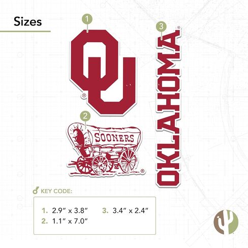 Desert Cactus The University of Oklahoma Sticker Sooners Vinyl Decals Laptop Water Bottle Car Scrapbook T5 (Type 5-1) in Saudi Arabia