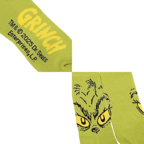 Bioworld The Grinch Themed Mens Athletic Crew 3 Pack in Saudi Arabia