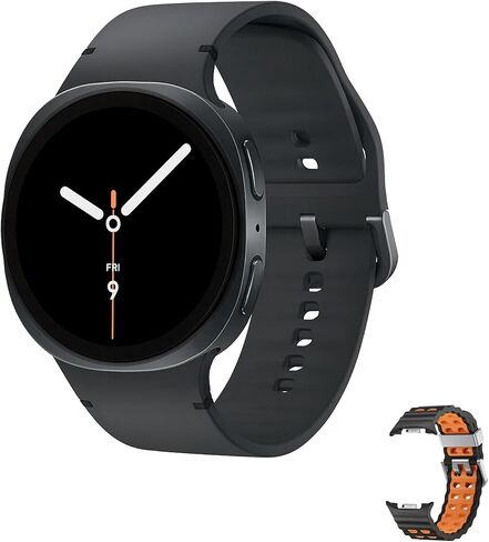 Samsung Galaxy Watch 8 (2025) Bluetooth Smartwatch, US Version – Fitness & Sleep Tracking,Heart Rate Monitor, Android Compatible (Not for iOS) – with Extra Stainless Steel Band (Graphite, 40mm) in Saudi Arabia