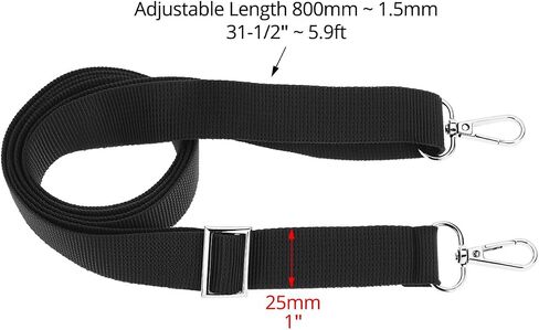 QWORK Adjustable Bimini Boat Top Straps, 2 PCS Marine Awning Webbing Straps with Loops and Single Snap Hook, 24"- 60" Stainless Steel Boat Awning Hardware, Marine Nylon Top Strap in Saudi Arabia