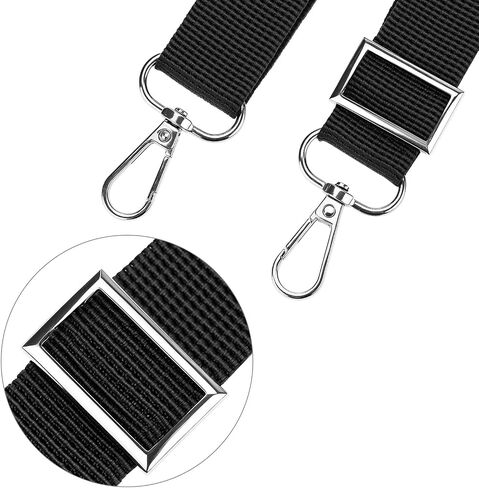 QWORK Adjustable Bimini Boat Top Straps, 2 PCS Marine Awning Webbing Straps with Loops and Single Snap Hook, 24"- 60" Stainless Steel Boat Awning Hardware, Marine Nylon Top Strap in Saudi Arabia