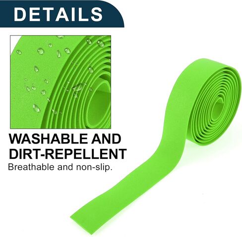 Bike Handlebar Tape Non-Slip | Bicycle Handlebar Grip Tape Green 1 Pair in Saudi Arabia
