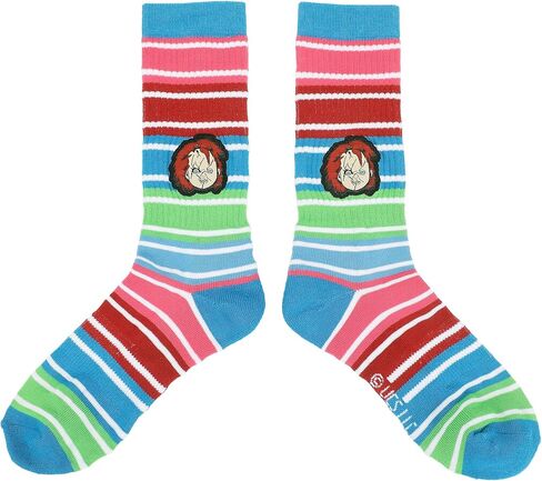 Bioworld Chucky Chucky Head Embroidery Mens Athletic Crew Socks in Saudi Arabia