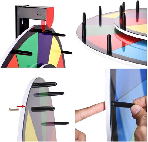 WinSpin Spinning Wheel Red Pointer, Pegs & Nuts Replacement Kit Prize Wheel Replacement Parts for Game Tradeshow Carnival, (20 Pegs, 20 Nuts and 2 Pointers) in Saudi Arabia