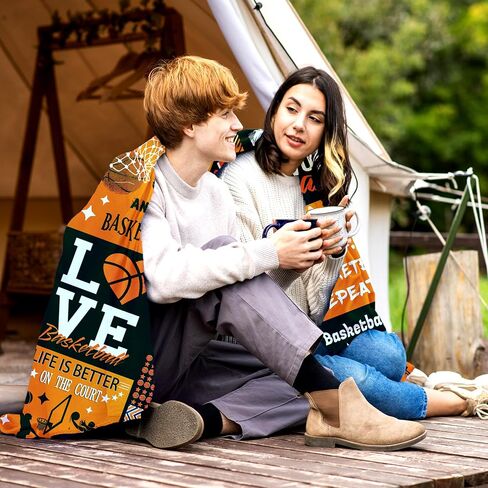 Basketball Blanket Ultra Soft Basketball Flannel Throw Lightweight Blanket for Boys Girls Women Team Basketball Lovers Gifts 50"X40" in Saudi Arabia