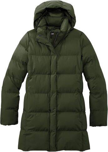 Women's Puffy Parka | Long Winter Puffer Coat with Hood, High Loft Insulation, Water Repellent, Two Way Zipper in Saudi Arabia