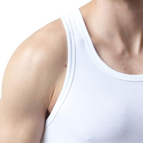 Men's Premium Basic Running Sleeveless Shirts 100% Cotton Multi Pack in Kuwait