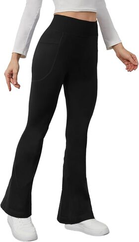 سراويل اليوغا النسائية ذات الغنيمة القابلة للرفع بدون التماس الأمامي سراويل اليوغا المضيئة مع جيوب شريط المقاومة تجريب طماق in Kuwait