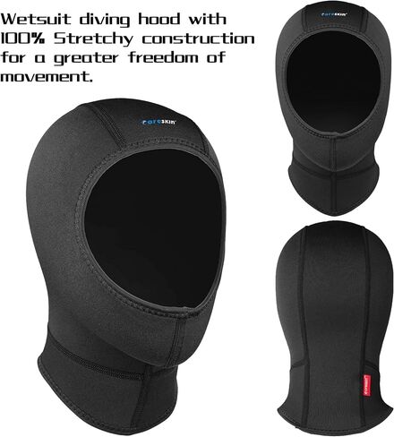 Unisex Neoprene Diving Hood - Durable & Stretchable Wetsuit Cap for Men & Women | Scuba Diving, Snorkeling, Surfing, Kayaking, Canoeing, Swimming, Sailing & All Water Sports in Saudi Arabia