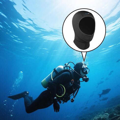 Unisex Neoprene Diving Hood - Durable & Stretchable Wetsuit Cap for Men & Women | Scuba Diving, Snorkeling, Surfing, Kayaking, Canoeing, Swimming, Sailing & All Water Sports in Saudi Arabia