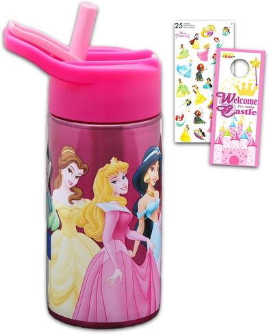 Disney Princess Stainless Steel Water Bottle for Girls - Bundle with 14 Oz Reusable Canteen for Home, School, Plus More Princess Water Bottle in Saudi Arabia