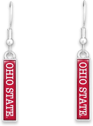 From the Heart Ohio State Buckeyes Nameplate Earrings Silver Jewelry Gift OSU in Saudi Arabia