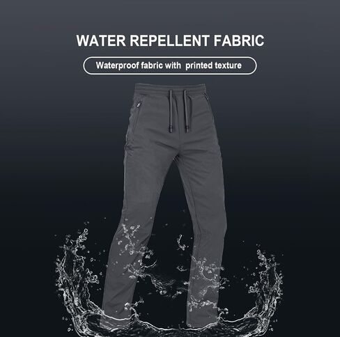 Mens Winter Warm Sweatpants，Windproof Straight Leg Casual Pants, Fleece Warm Jogging Pants, Outdoor Clothing in Saudi Arabia