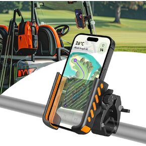 Golf Cart Phone Holder - Universal Smartphone Mount with Adjustable & 360°Rotating Hands-free Phone Cradle for iPhone Galaxy Google Pixel Fits Yamaha EZGO Golf Club Car & Bike Motorcycle Gyms etc in Saudi Arabia