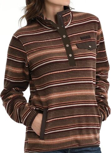 Cinch Women's Print Polar Fleece Pullover in Saudi Arabia