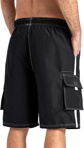 Men's Swim Trunks Quick Dry Stretch Swim Shorts Mesh Lining Beach Shorts with Pockets in Saudi Arabia