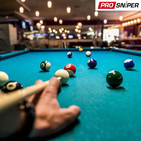 كرات البلياردو Prosniper - مجموعة 16 كرة بلياردو ممتازة تتضمن 4X أطراف جديلة و4X طباشير أزرق مقاس 6 أونصة و2.25 بوصة I ملحقات طاولة البلياردو للمبتدئين والمحترفين، مصنوعة من الراتنج النقي in Kuwait