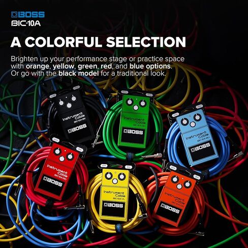 BOSS Colorful Quality Lightweight Instrument Cable (BIC-10A-BK) in Saudi Arabia