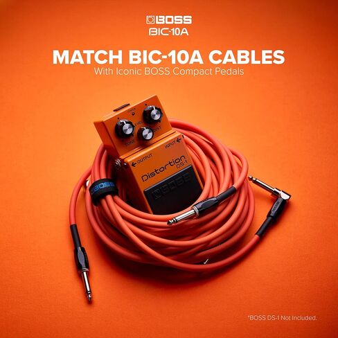 BOSS Colorful Quality Lightweight Instrument Cable (BIC-10A-BK) in Saudi Arabia