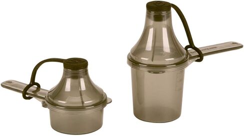 The Scoopie Supplement Container, Portable to-Go Scoop, and Funnel System for Pre Workout Powder, Spill Proof Dispenser, Gym Shaker Bottle Travel Accessory, 2 Pack Green (15cc 15mL - 29.6cc 29.6mL) in Saudi Arabia