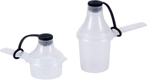 The Scoopie Supplement Container, Portable to-Go Scoop, and Funnel System for Pre Workout Powder, Spill Proof Dispenser, Gym Shaker Bottle Travel Accessory, 2 Pack Green (15cc 15mL - 29.6cc 29.6mL) in Saudi Arabia