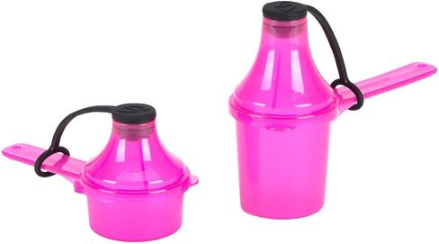 The Scoopie Supplement Container, Portable to-Go Scoop, and Funnel System for Pre Workout Powder, Spill Proof Dispenser, Gym Shaker Bottle Travel Accessory, 2 Pack Green (15cc 15mL - 29.6cc 29.6mL) in Saudi Arabia
