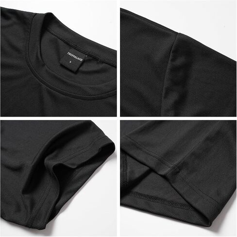 Men's Athletic Shirt 5 Pack, Quick Dry Moisture-Wicking Workout Gym T-Shirts for Fitness Running Activewear in Saudi Arabia