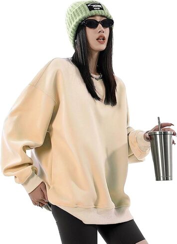Women's Oversized Sweatshirt-Long Sleeve Fashion Tops,Clothing,for Hoodies Blouses,Sudaderas para mujer en oferta in Saudi Arabia