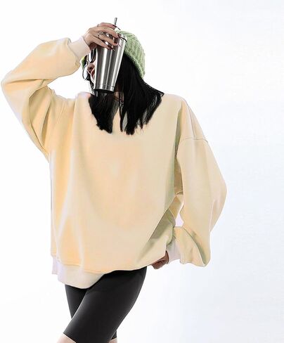 Women's Oversized Sweatshirt-Long Sleeve Fashion Tops,Clothing,for Hoodies Blouses,Sudaderas para mujer en oferta in Saudi Arabia