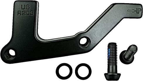 is Rear 203mm Disc Brake Caliper Mount Adapter Gear Parts Accessories, CNC Machined Aluminum Alloy Rotor Adapter with Bolts in Saudi Arabia