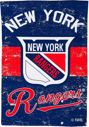 علم فريق أمريكا نيويورك رينجرز NHL Vintage Linen House - 28 بوصة عرض × 44 بوصة ارتفاع داخلي وخارجي علم ديكور مزدوج الجوانب لمحبي الهوكي in Saudi Arabia