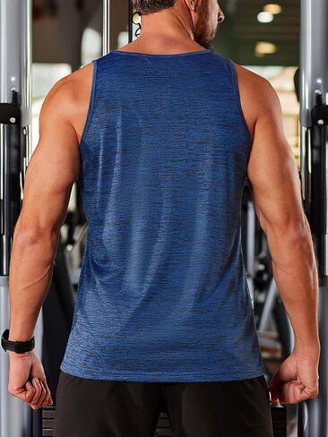 Men’s Quick Dry Tank Tops Sleeveless Workout Gym Muscle Shirts Athletic Bodybuilding Performance Tee Shirts in Saudi Arabia
