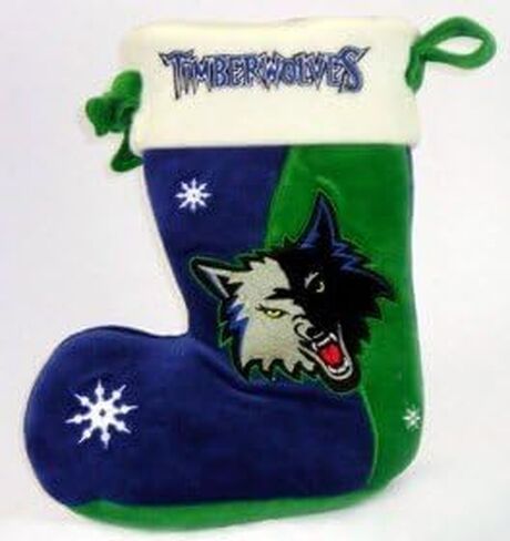 FOCO Forever Collectibles NBA Minnesota Timberwolves Holiday Stocking, Team Colors, One Size in Kuwait