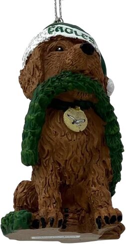 Foco NFL Philadelphia Eagles Retro Throwback Ornament Dog Team Colors، 3 1/2 بوصة in Saudi Arabia
