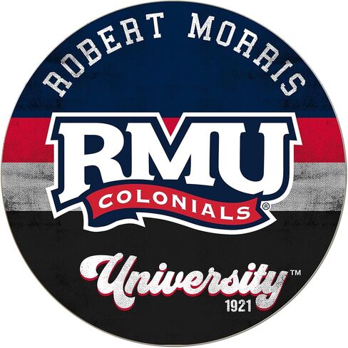 KH Sports Fan Robert Morris Colonials Multi-Color Retro Circle Sign, 20x20 Inches, Colonials Decor; Display Your Team Spirit with This Unique Robert Morris University Colonials Wall Art in Saudi Arabia