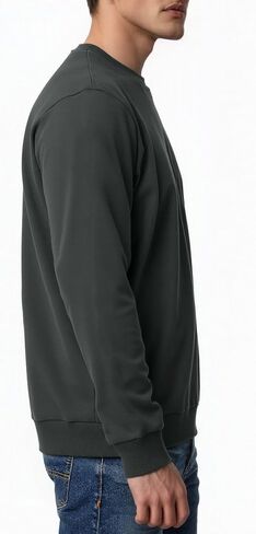 Men's Fleece Sweatshirt, Pullover Crewneck Sweatshirt in Saudi Arabia