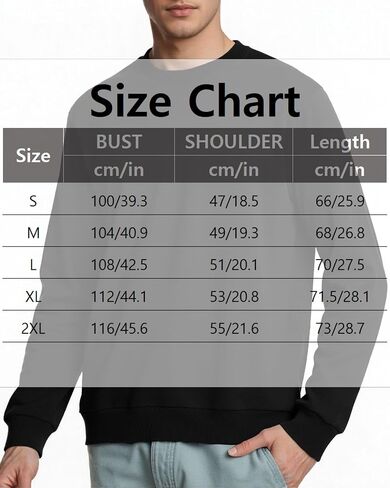 Men's Fleece Sweatshirt, Pullover Crewneck Sweatshirt in Saudi Arabia