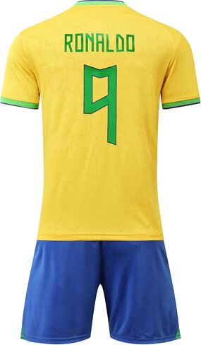 Vintage Brasil Home #10#9 ريترو كرة القدم لكرة القدم الكبار جيرسي السراويل أحجام الكبار in Kuwait