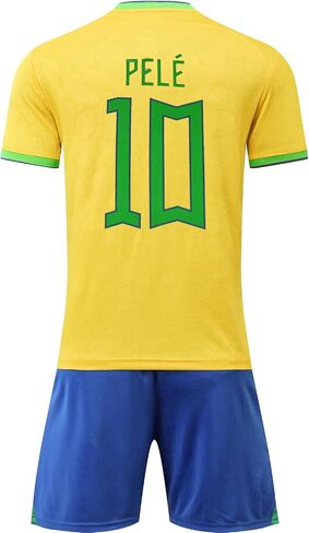 Vintage Brasil Home #10#9 ريترو كرة القدم لكرة القدم الكبار جيرسي السراويل أحجام الكبار in Kuwait