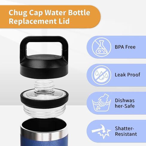 غطاء Chug متوافق مع Yeti Rambler 18/26/36/64 أونصة، استبدال غطاء Chug in Saudi Arabia